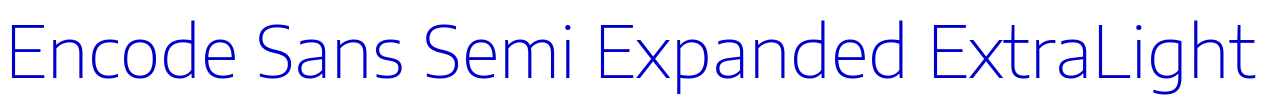 Encode Sans Semi Expanded ExtraLight लिपि